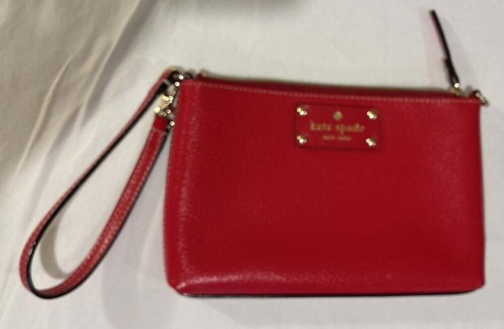 Kate Spade Wellesley Wristlet Red Leather